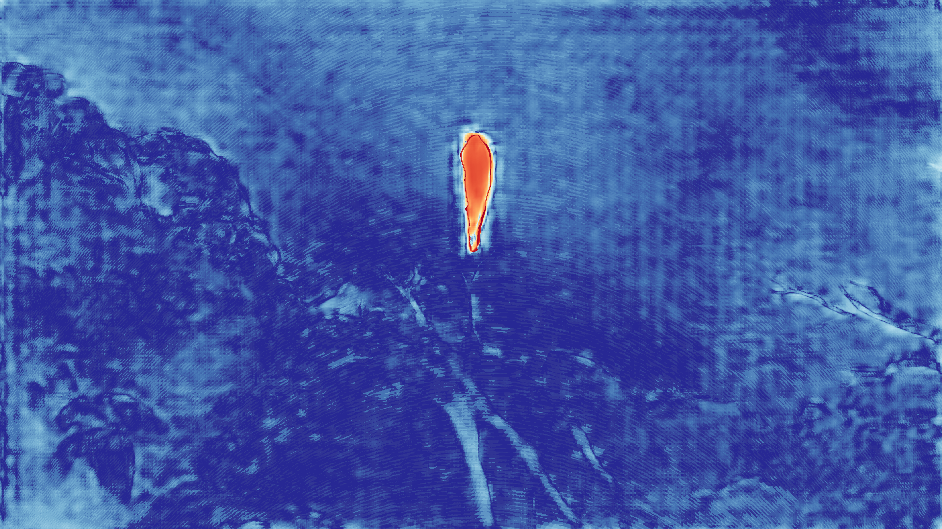 grayscale visualization of optical flow error