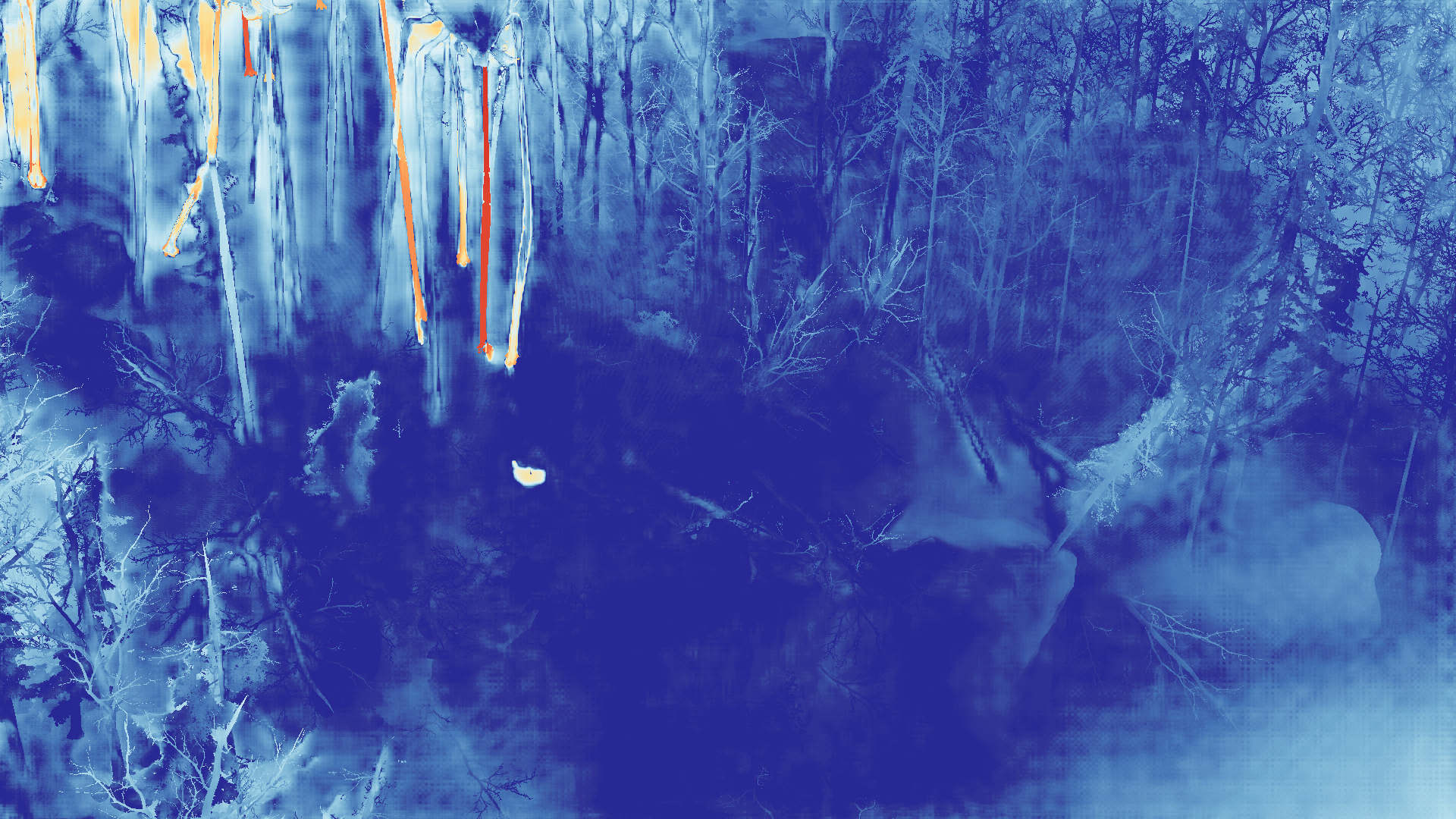 grayscale visualization of optical flow error