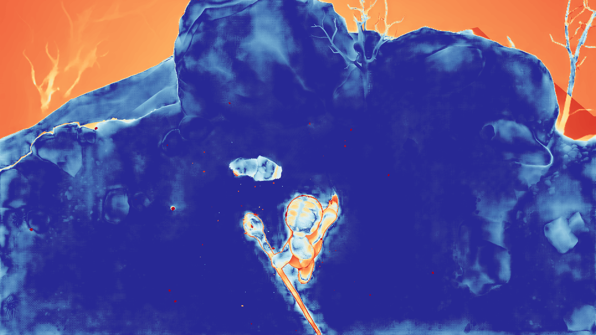 grayscale visualization of optical flow error