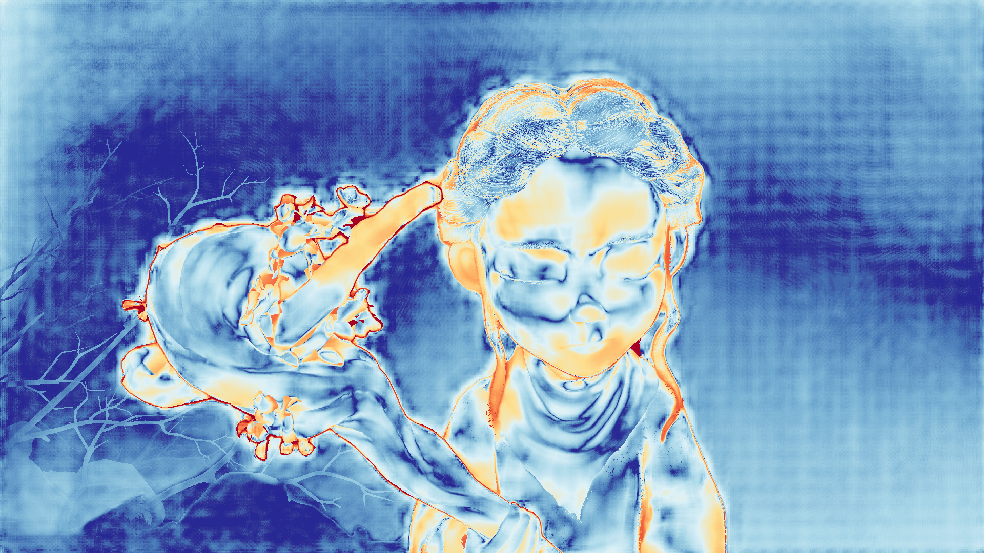 grayscale visualization of optical flow error