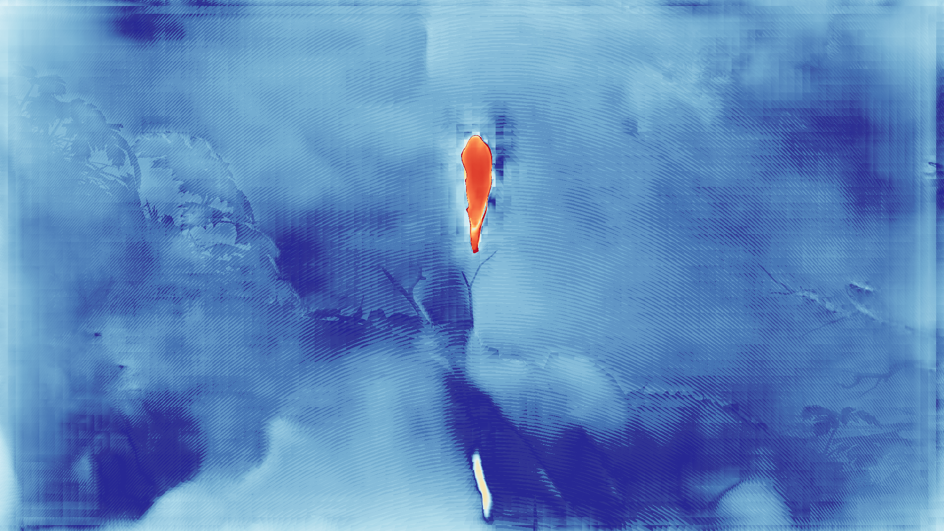 grayscale visualization of optical flow error