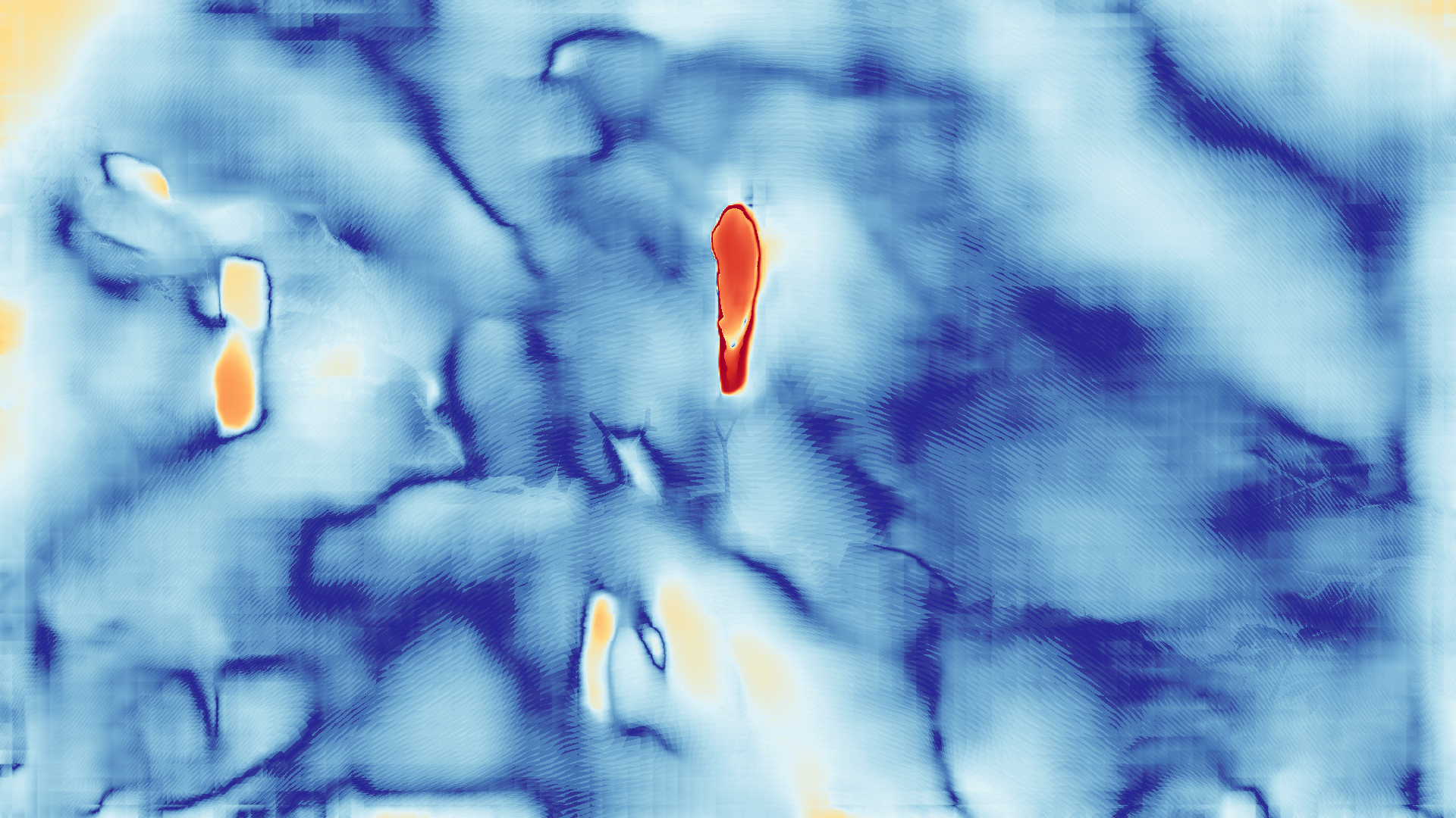 grayscale visualization of optical flow error
