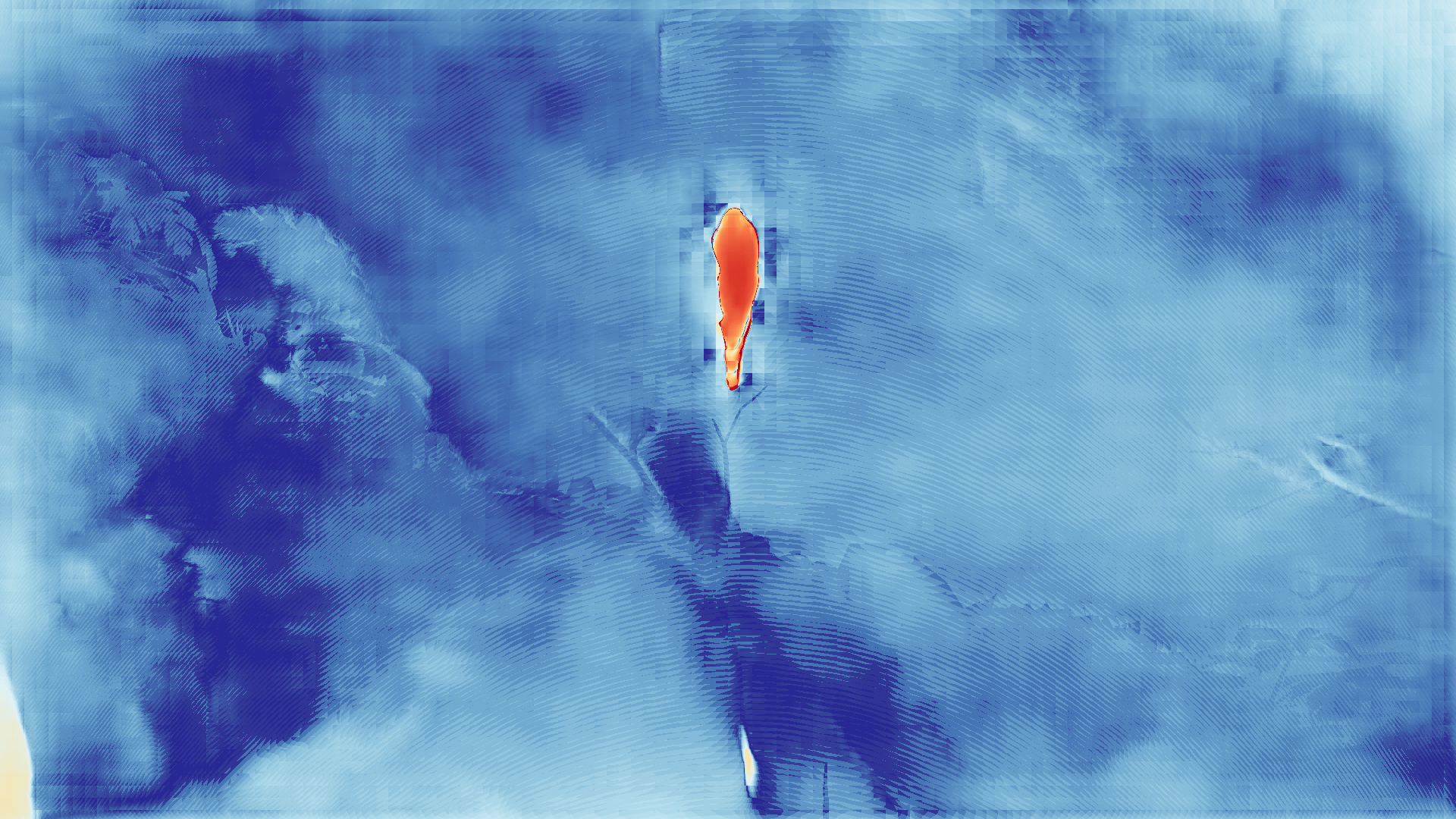 grayscale visualization of optical flow error