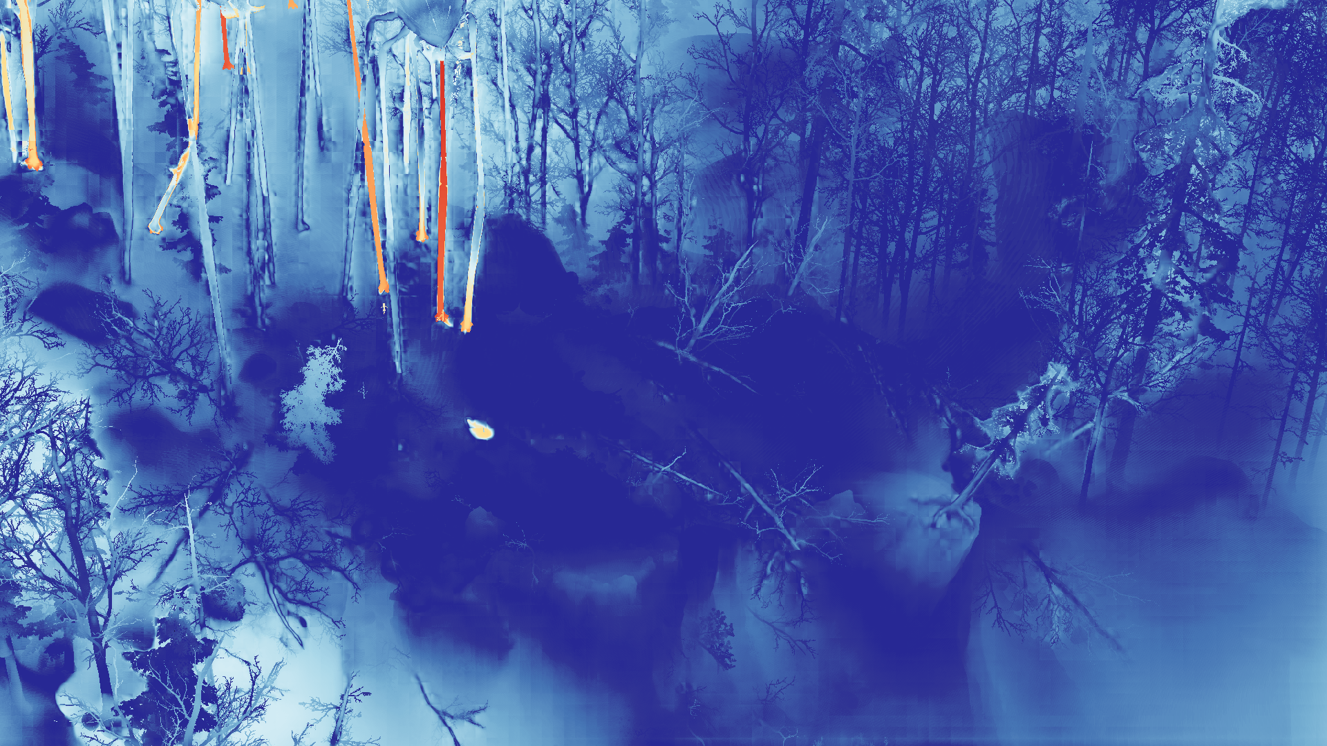 grayscale visualization of optical flow error