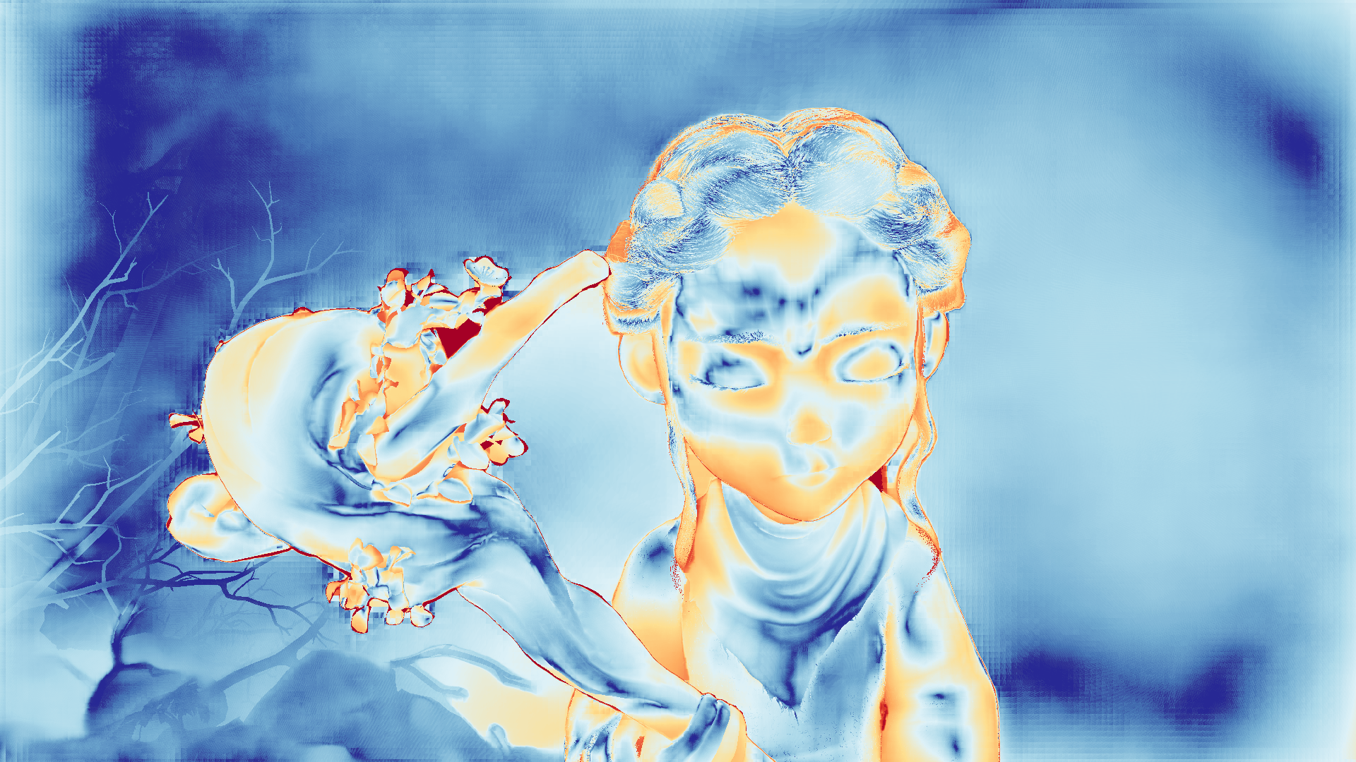 grayscale visualization of optical flow error