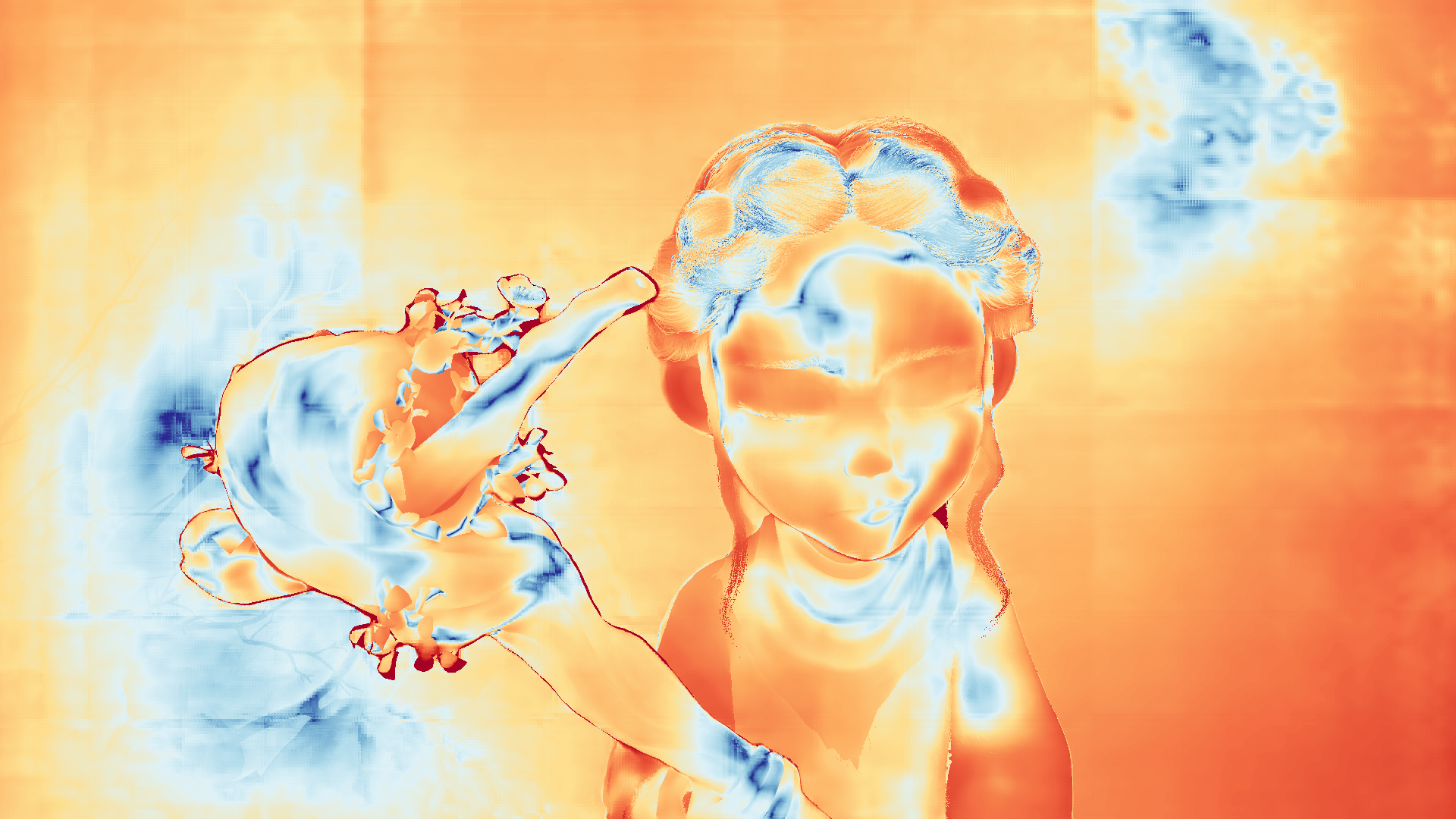 grayscale visualization of optical flow error