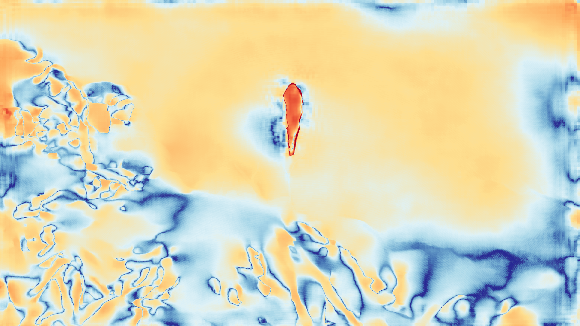 grayscale visualization of optical flow error