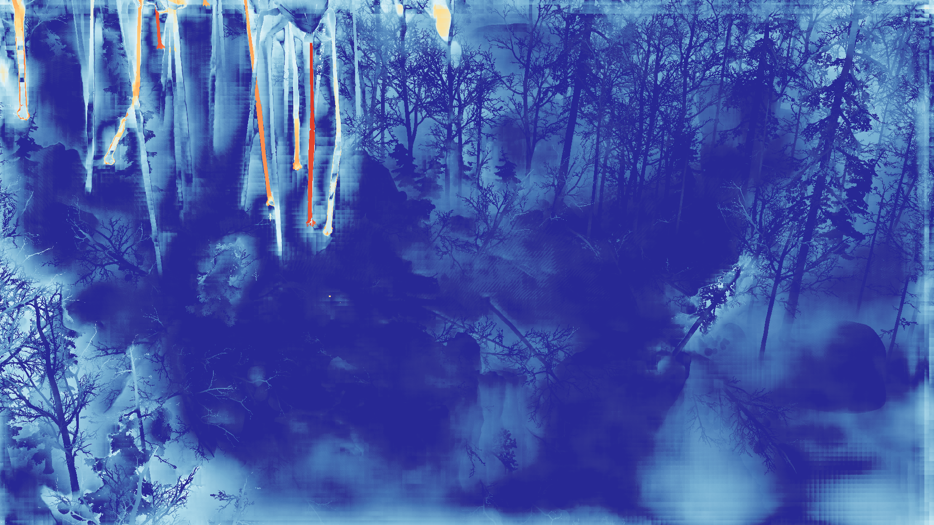 grayscale visualization of optical flow error