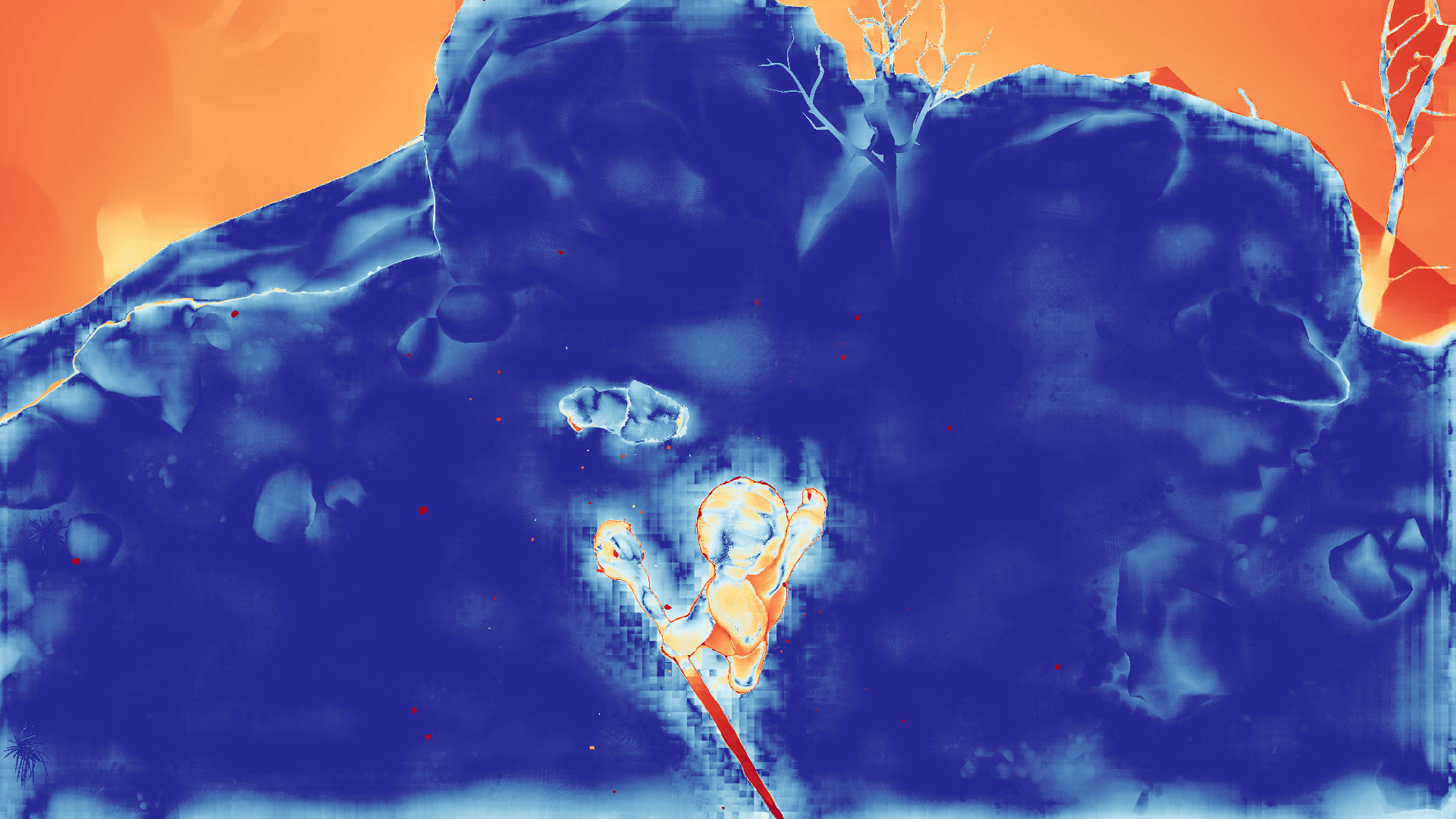 grayscale visualization of optical flow error