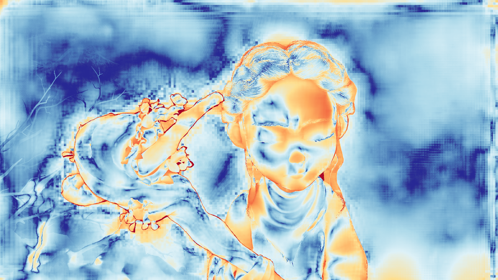 grayscale visualization of optical flow error
