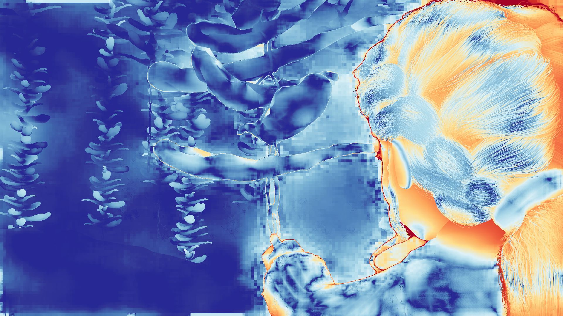 grayscale visualization of optical flow error