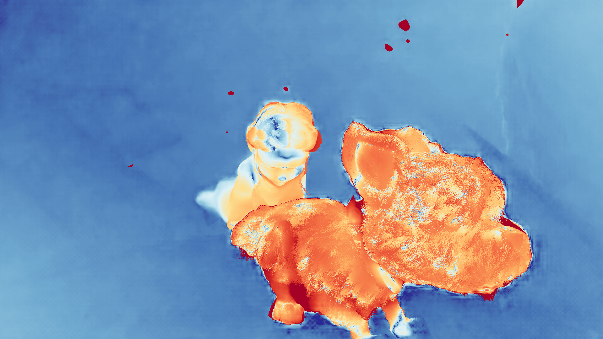 grayscale visualization of optical flow error