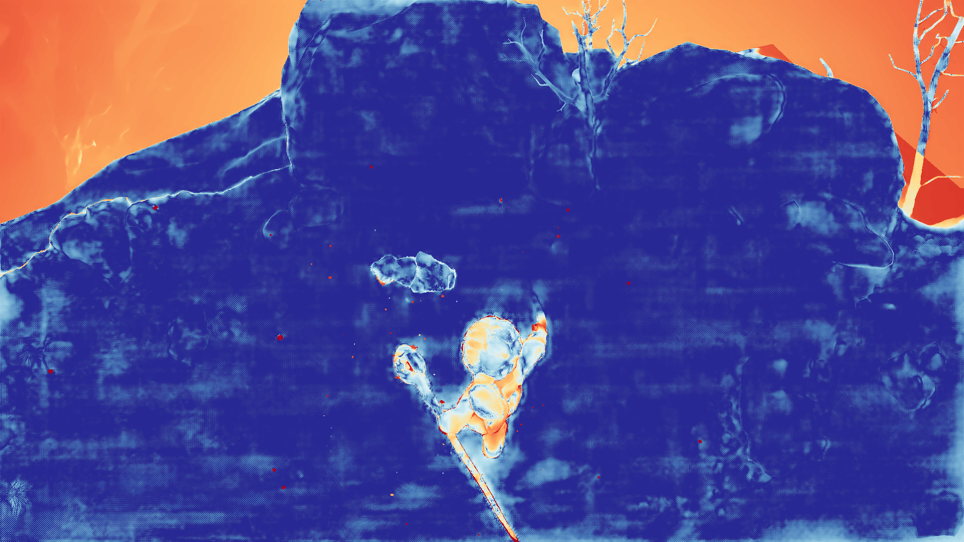 grayscale visualization of optical flow error