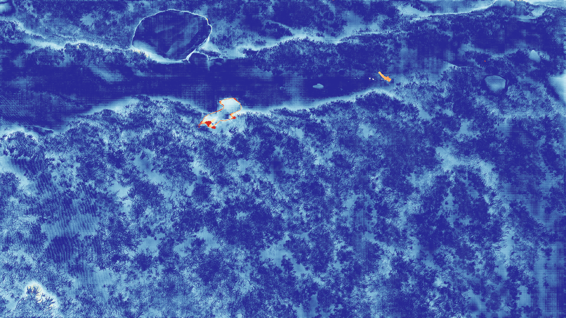 grayscale visualization of optical flow error