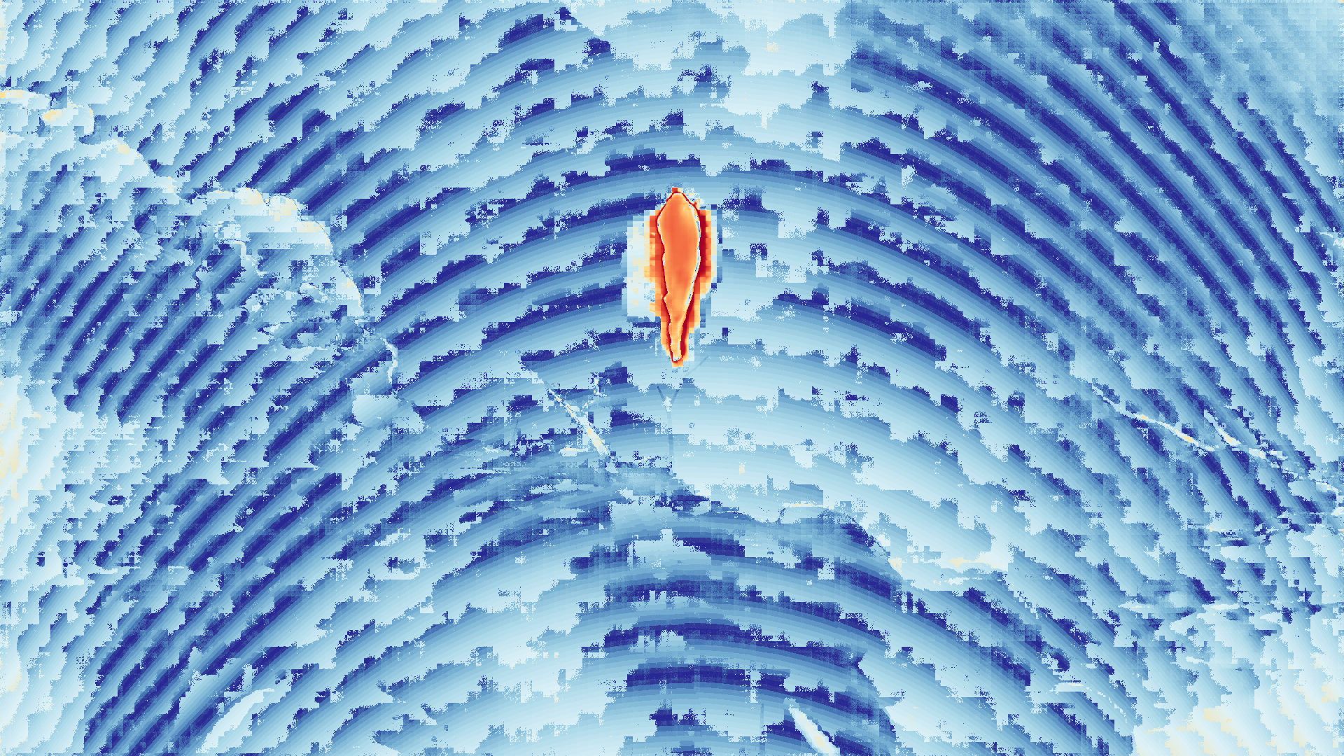 grayscale visualization of optical flow error