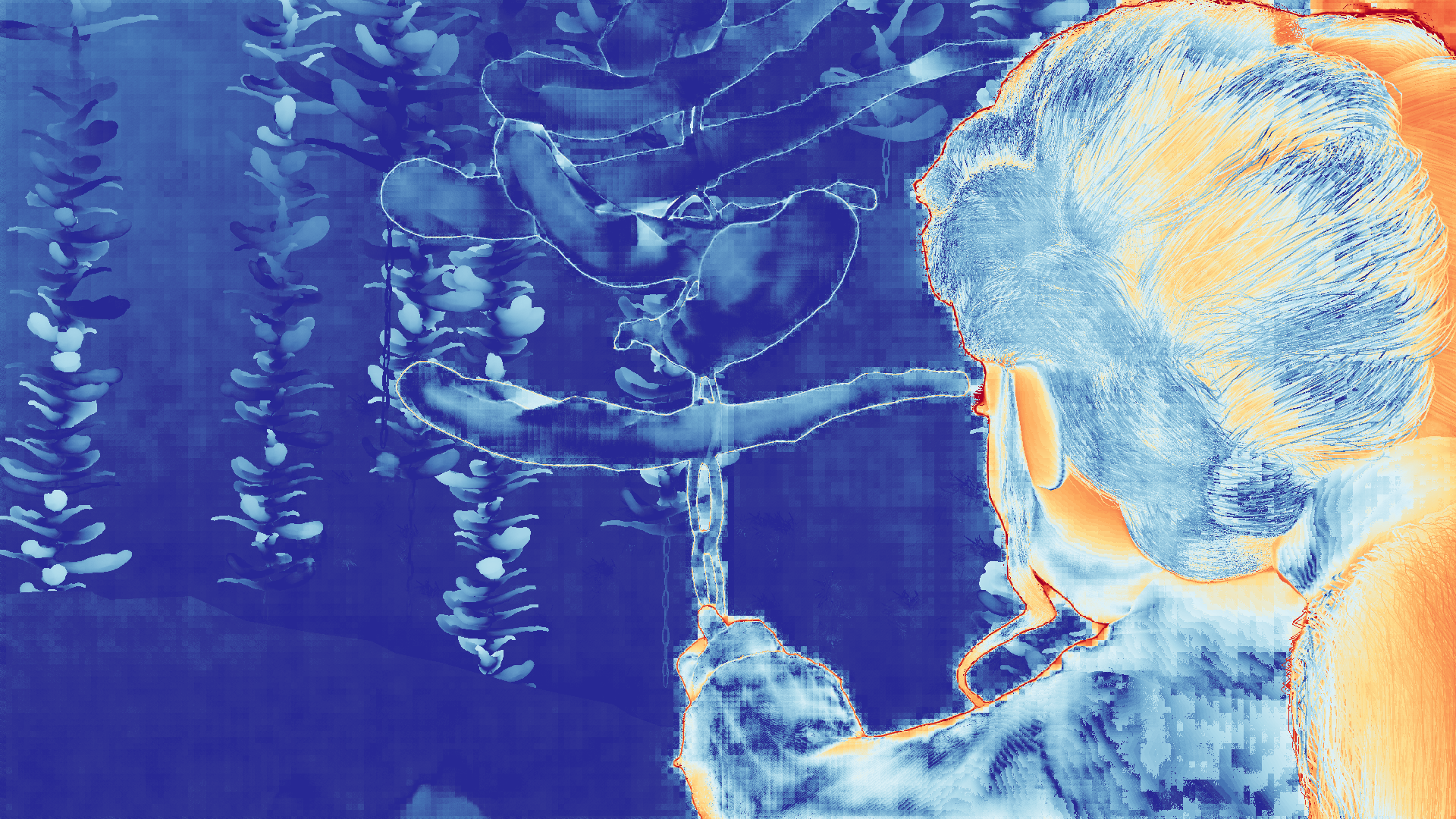 grayscale visualization of optical flow error