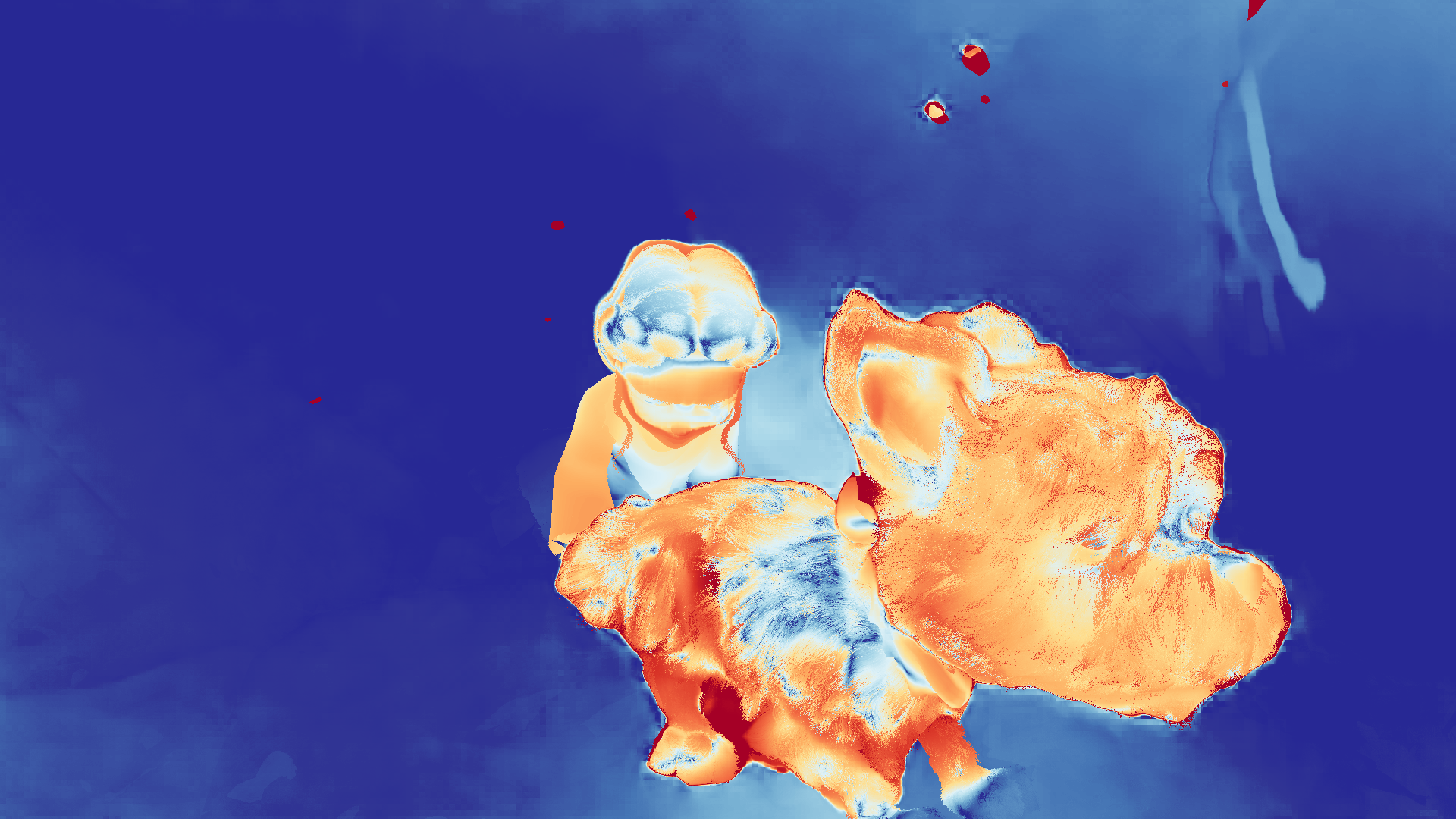 grayscale visualization of optical flow error