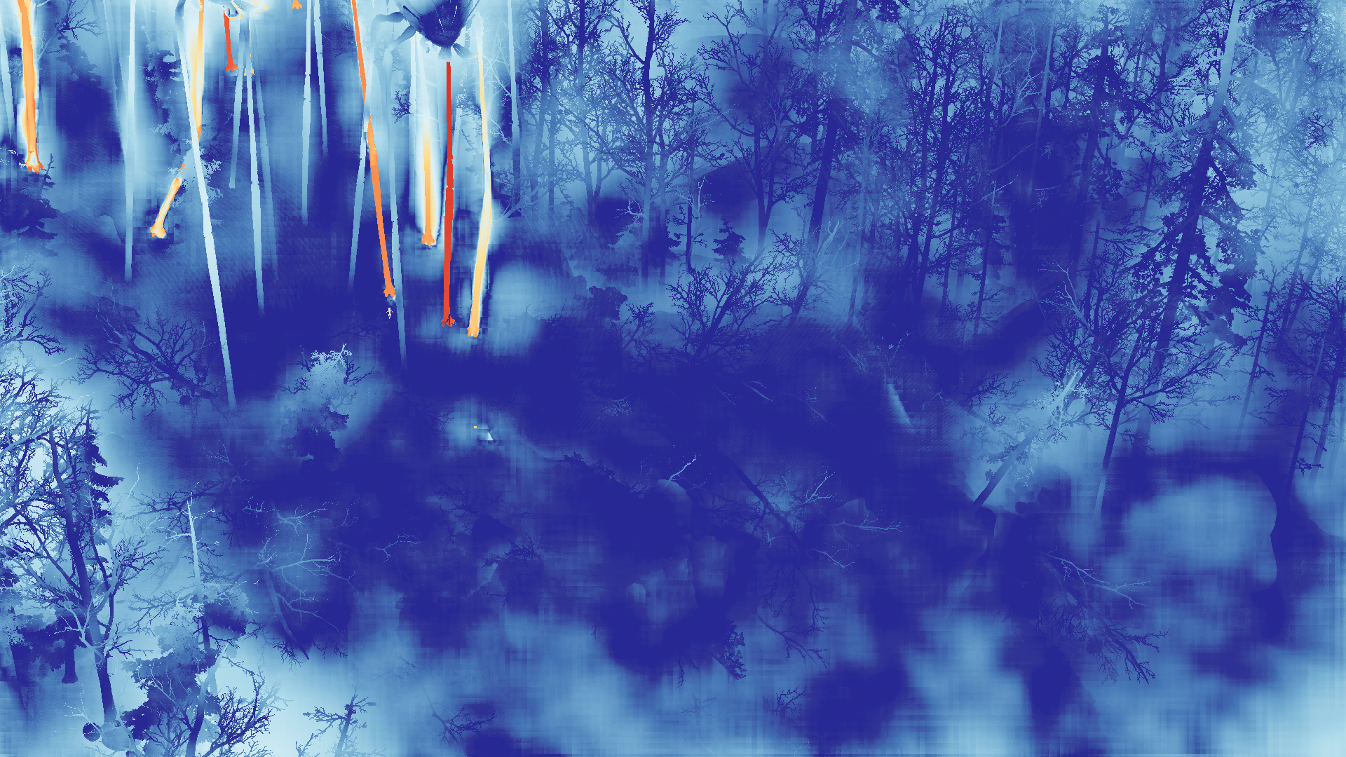 grayscale visualization of optical flow error