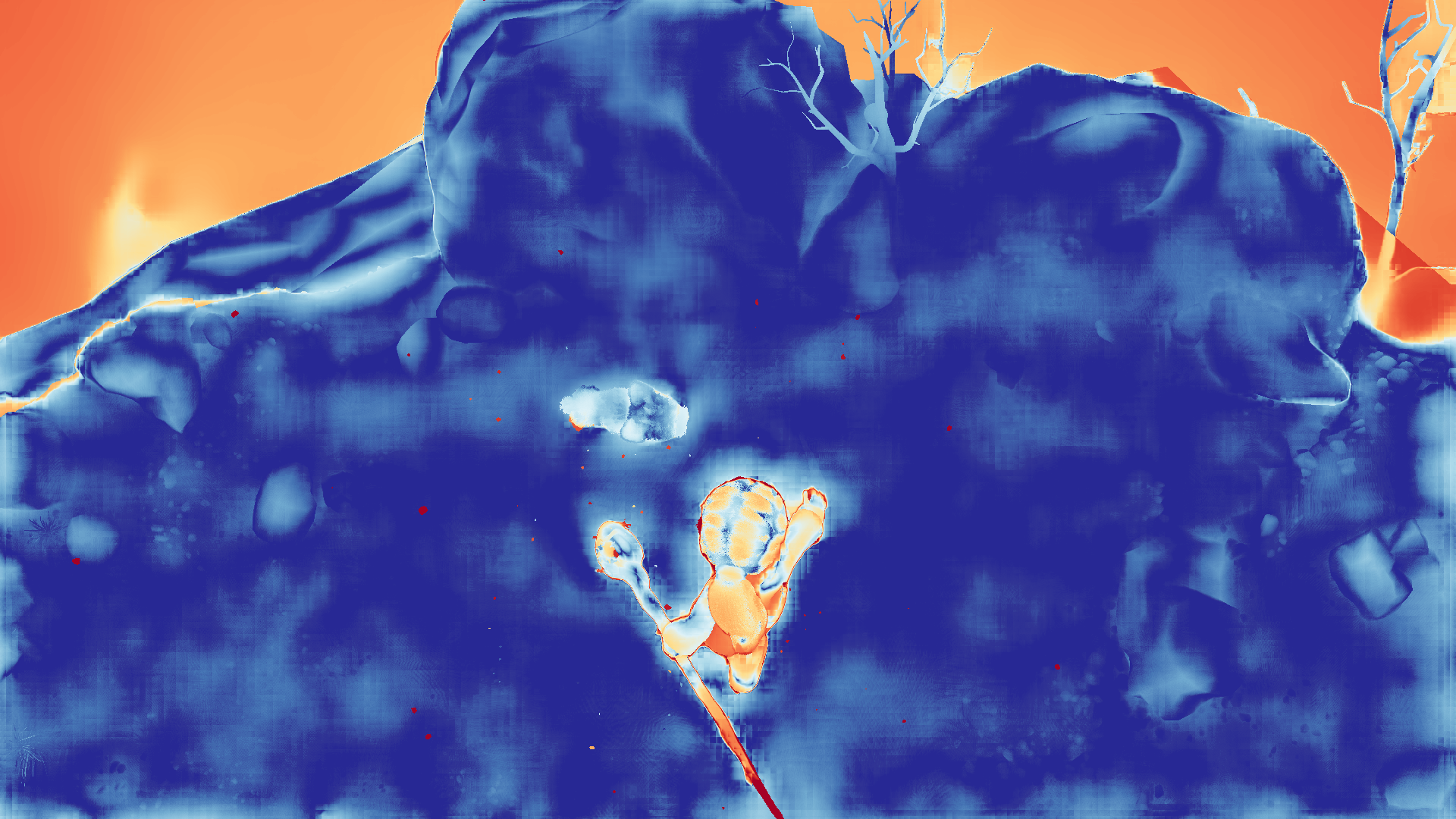 grayscale visualization of optical flow error