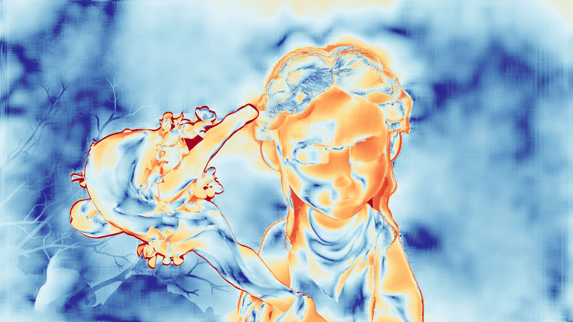 grayscale visualization of optical flow error
