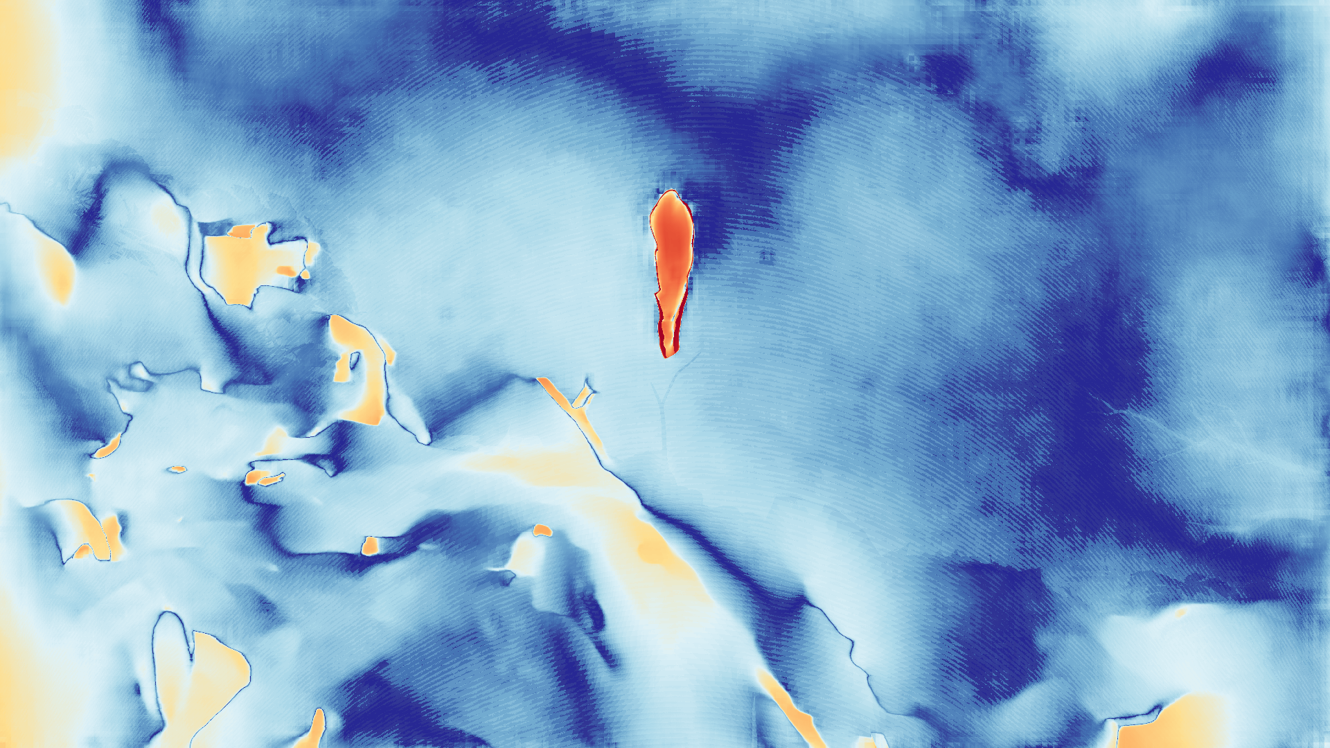 grayscale visualization of optical flow error