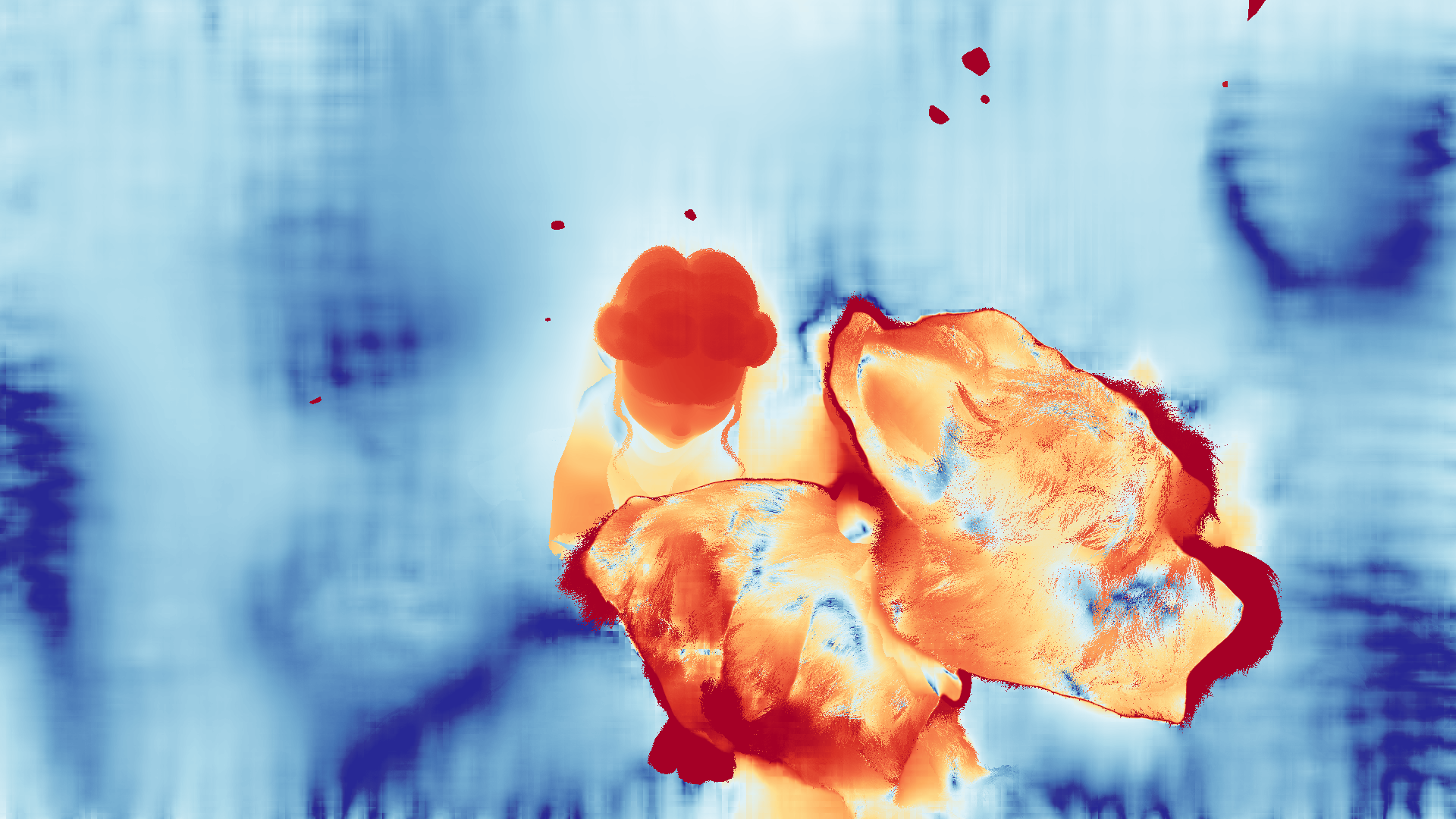 grayscale visualization of optical flow error