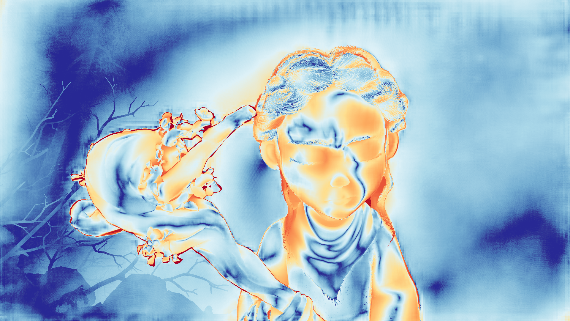 grayscale visualization of optical flow error