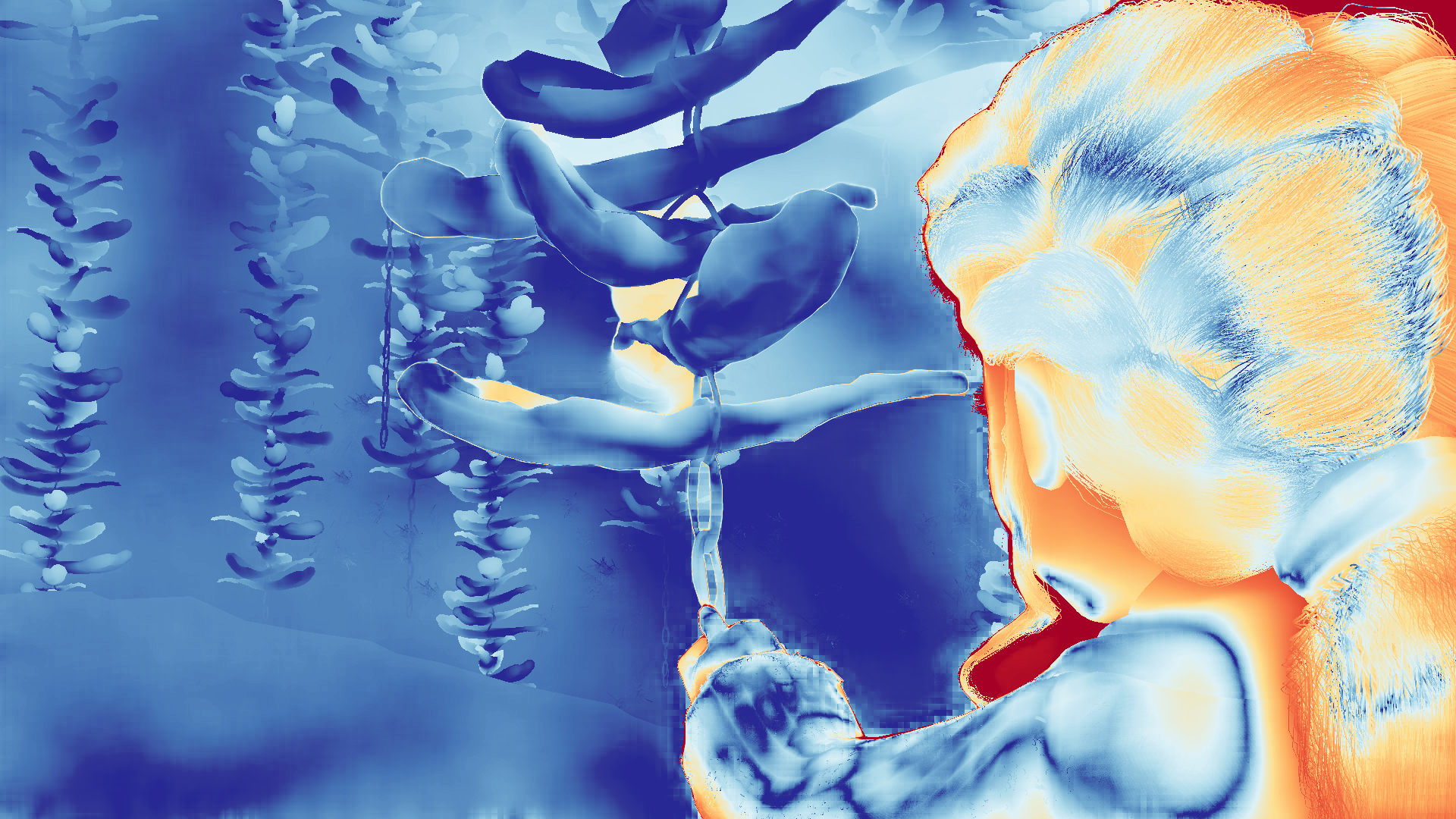 grayscale visualization of optical flow error