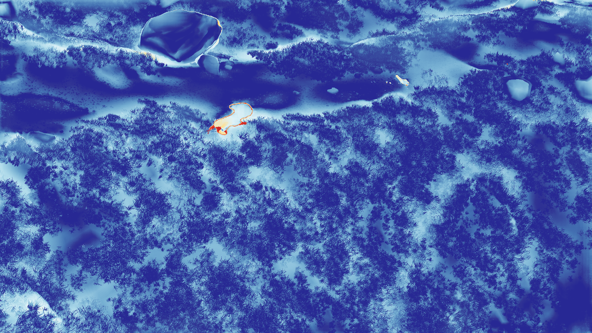 grayscale visualization of optical flow error