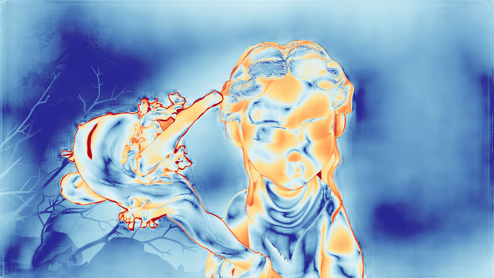 grayscale visualization of optical flow error