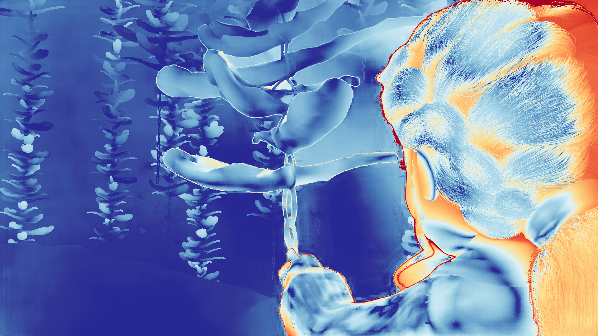 grayscale visualization of optical flow error