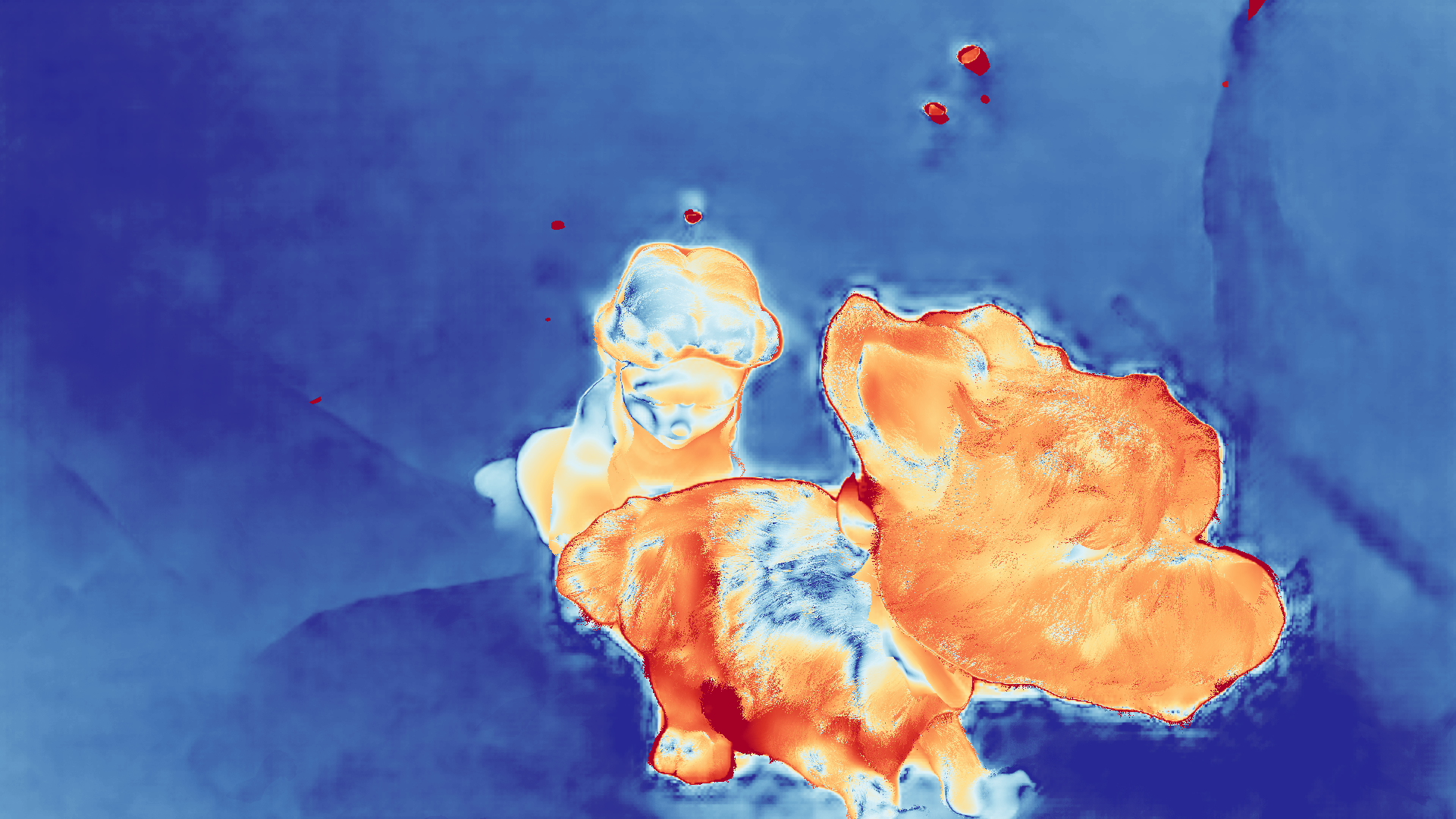 grayscale visualization of optical flow error