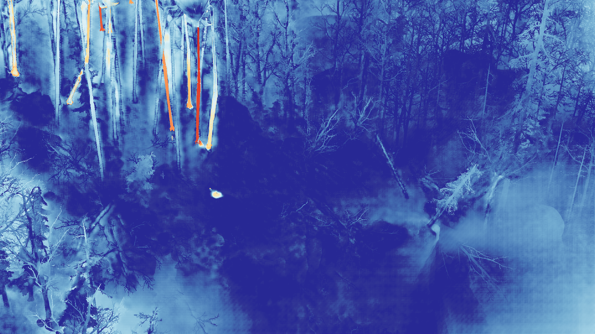 grayscale visualization of optical flow error