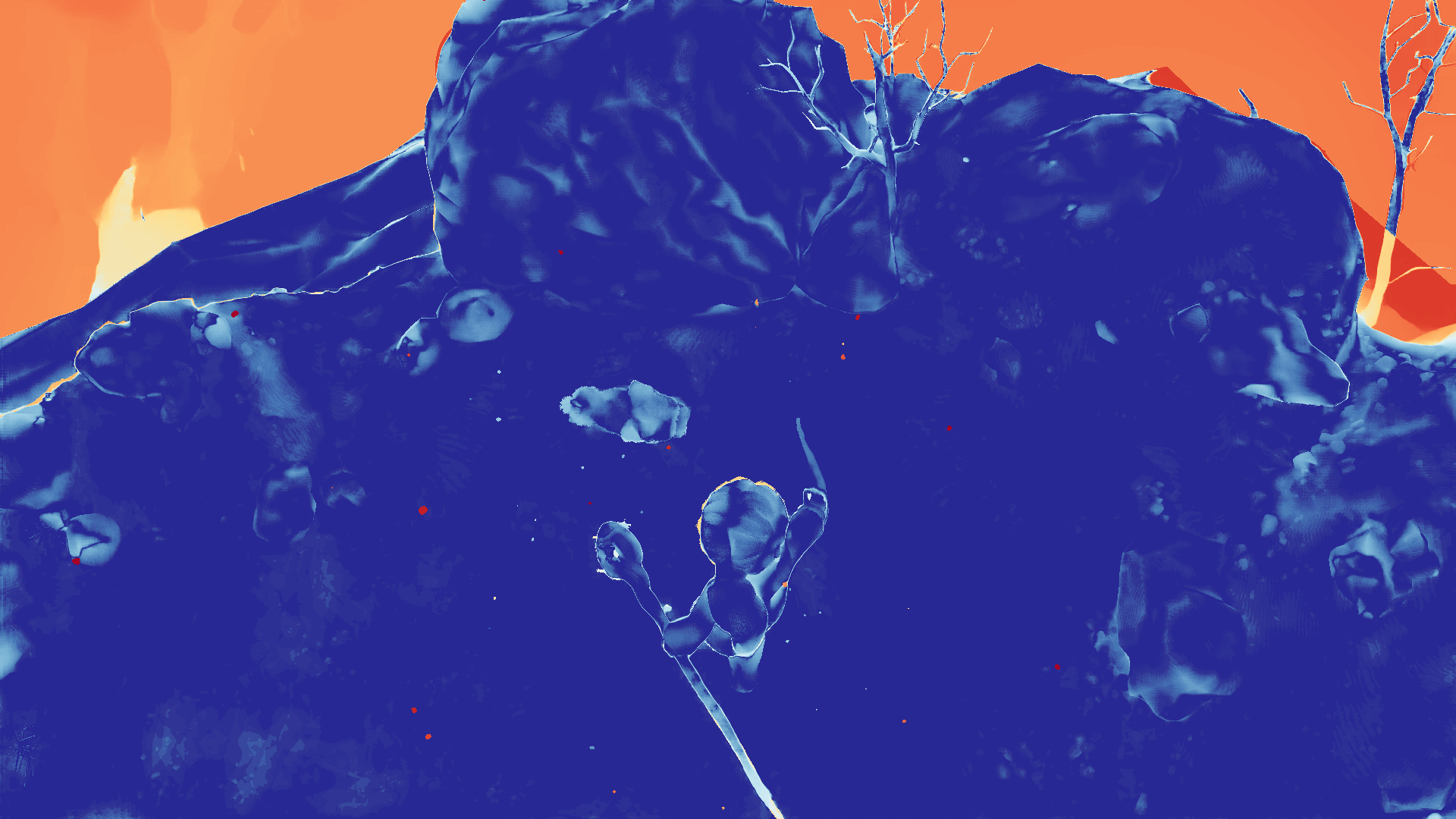 grayscale visualization of disparity 1 error