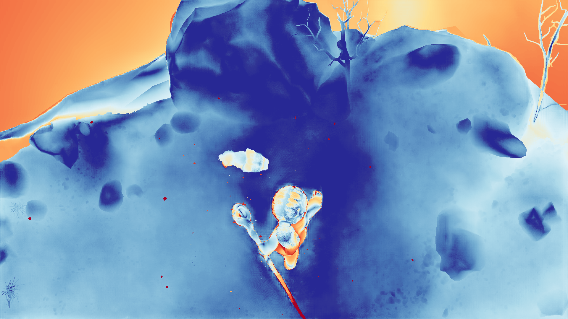 grayscale visualization of optical flow error