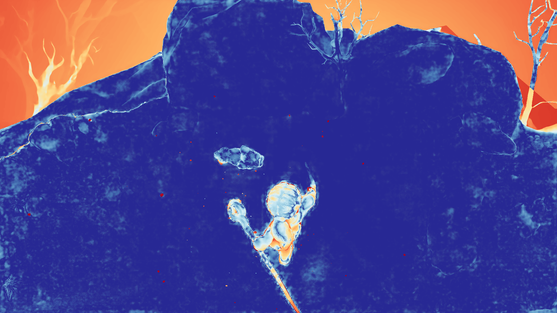 grayscale visualization of optical flow error
