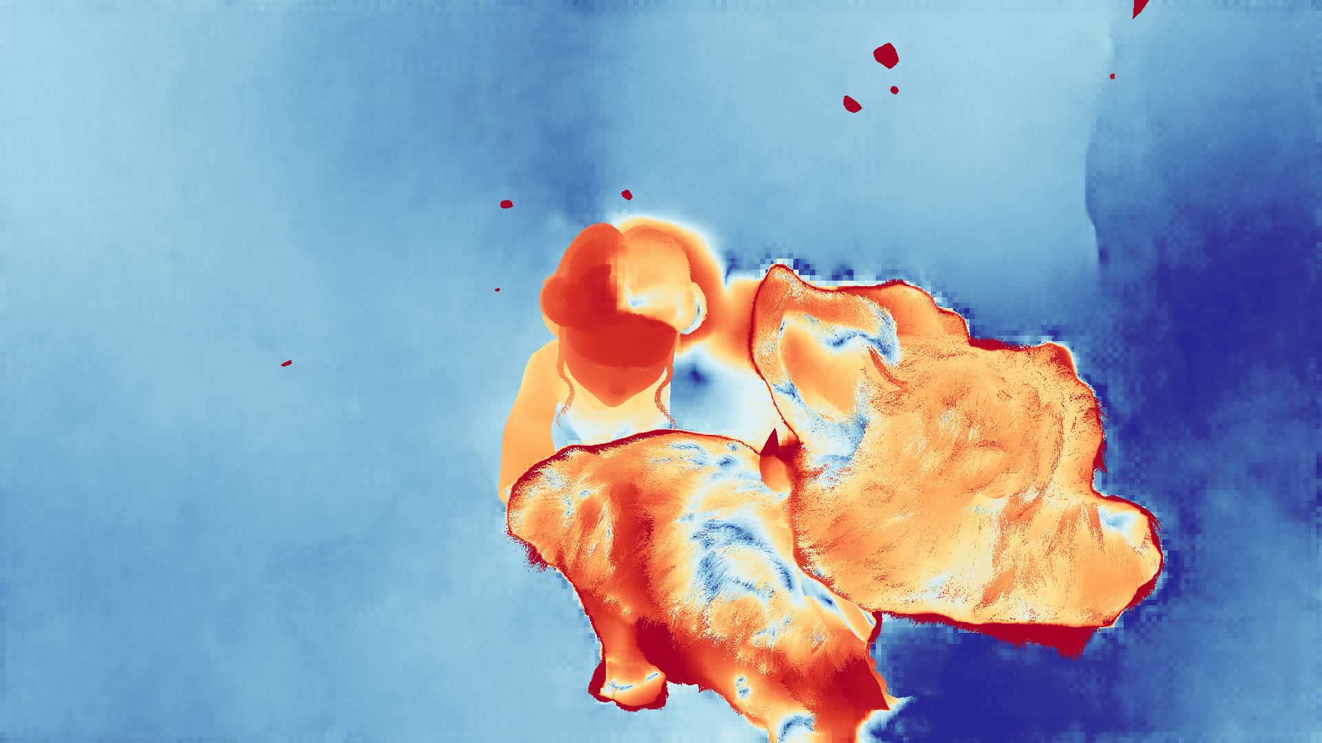 grayscale visualization of optical flow error