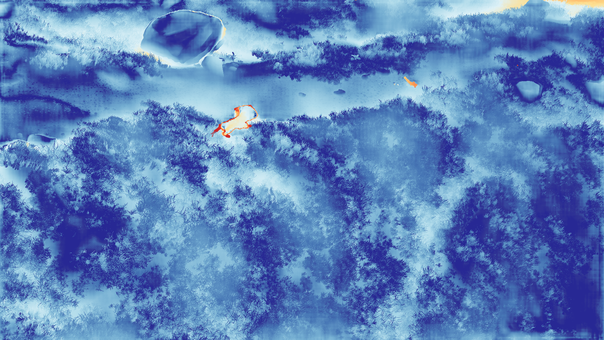 grayscale visualization of optical flow error