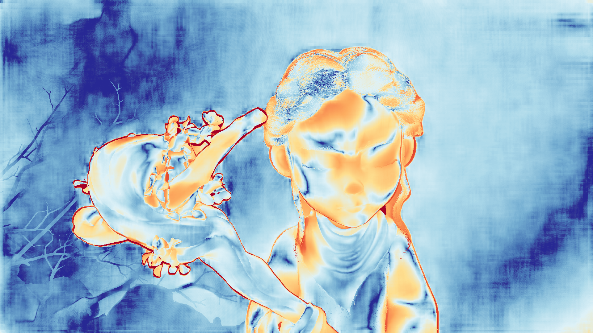 grayscale visualization of optical flow error