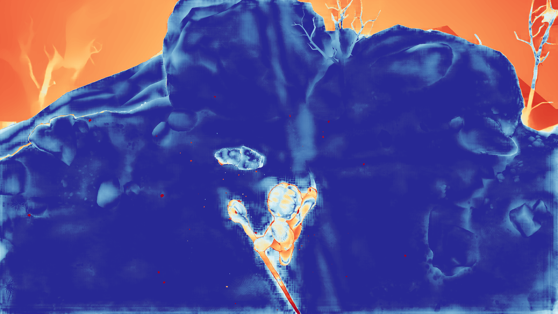 grayscale visualization of optical flow error