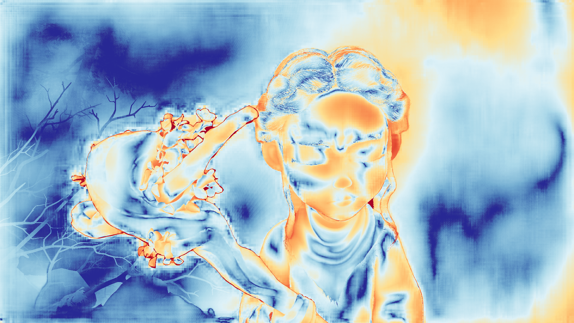 grayscale visualization of optical flow error