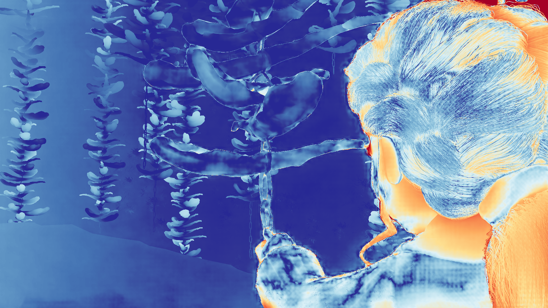 grayscale visualization of optical flow error