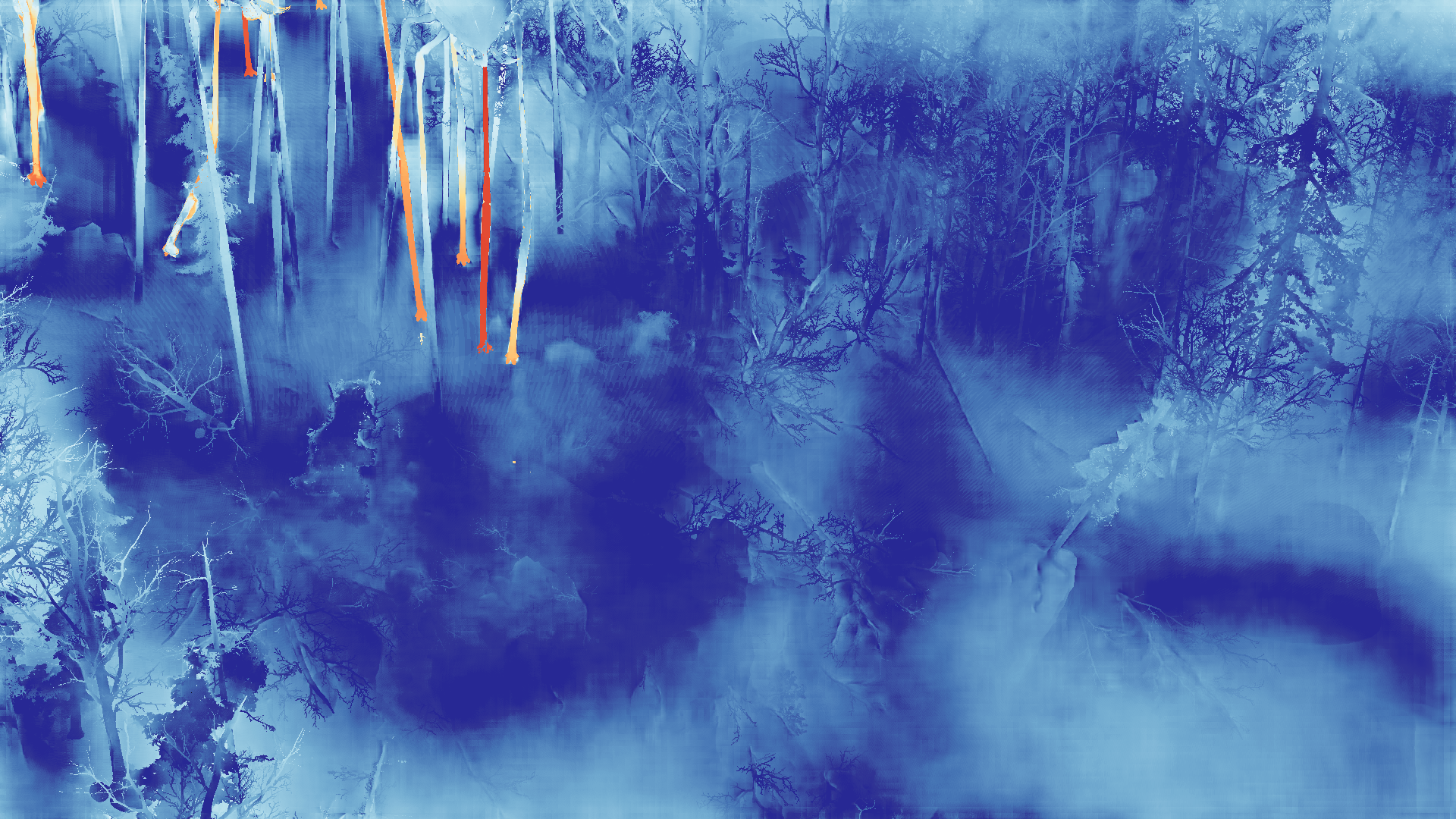 grayscale visualization of optical flow error