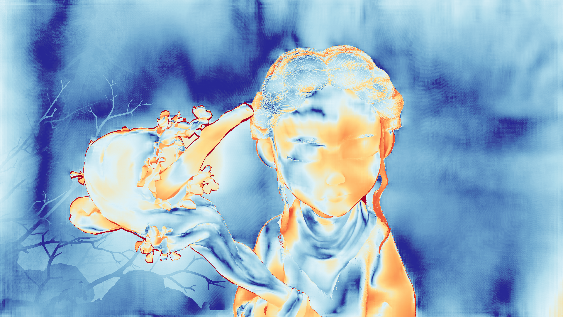 grayscale visualization of optical flow error