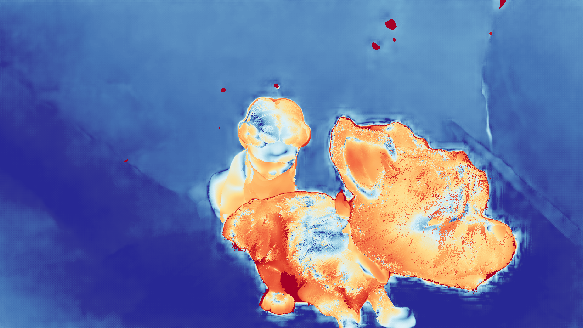 grayscale visualization of optical flow error