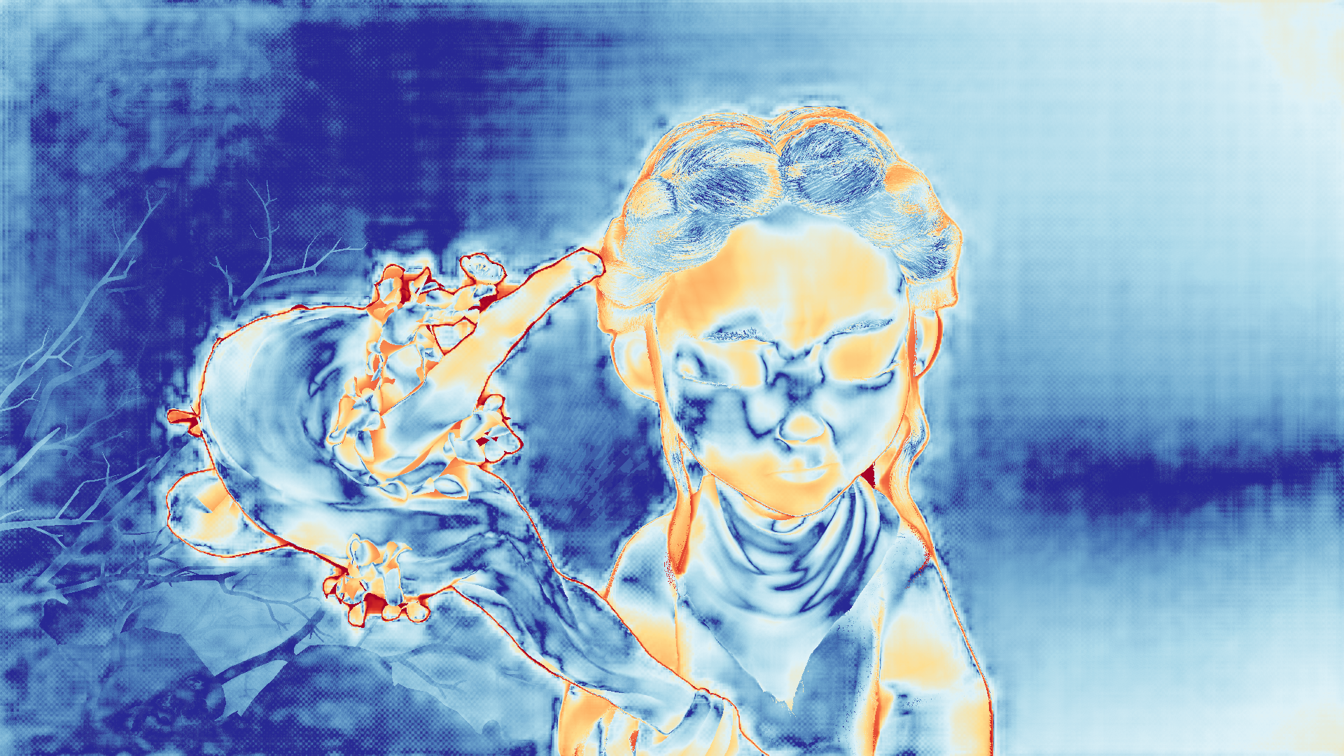 grayscale visualization of optical flow error