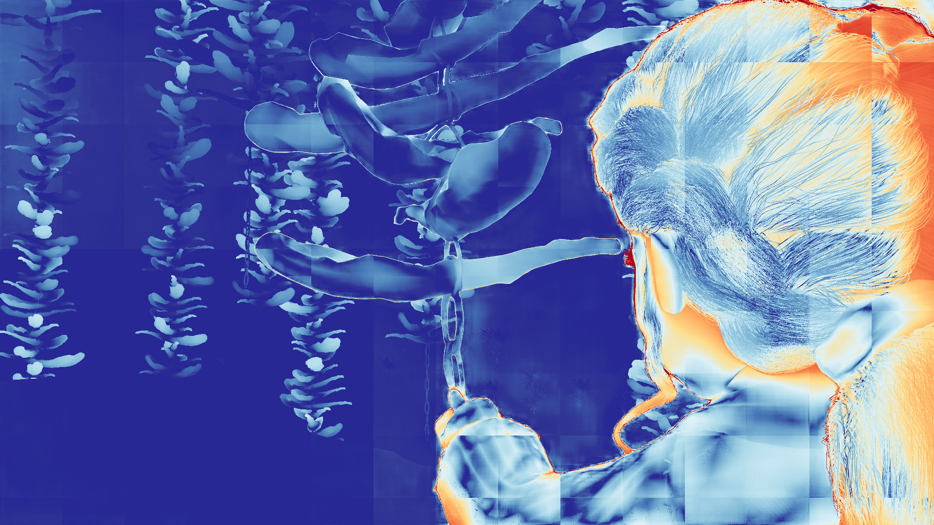 grayscale visualization of optical flow error