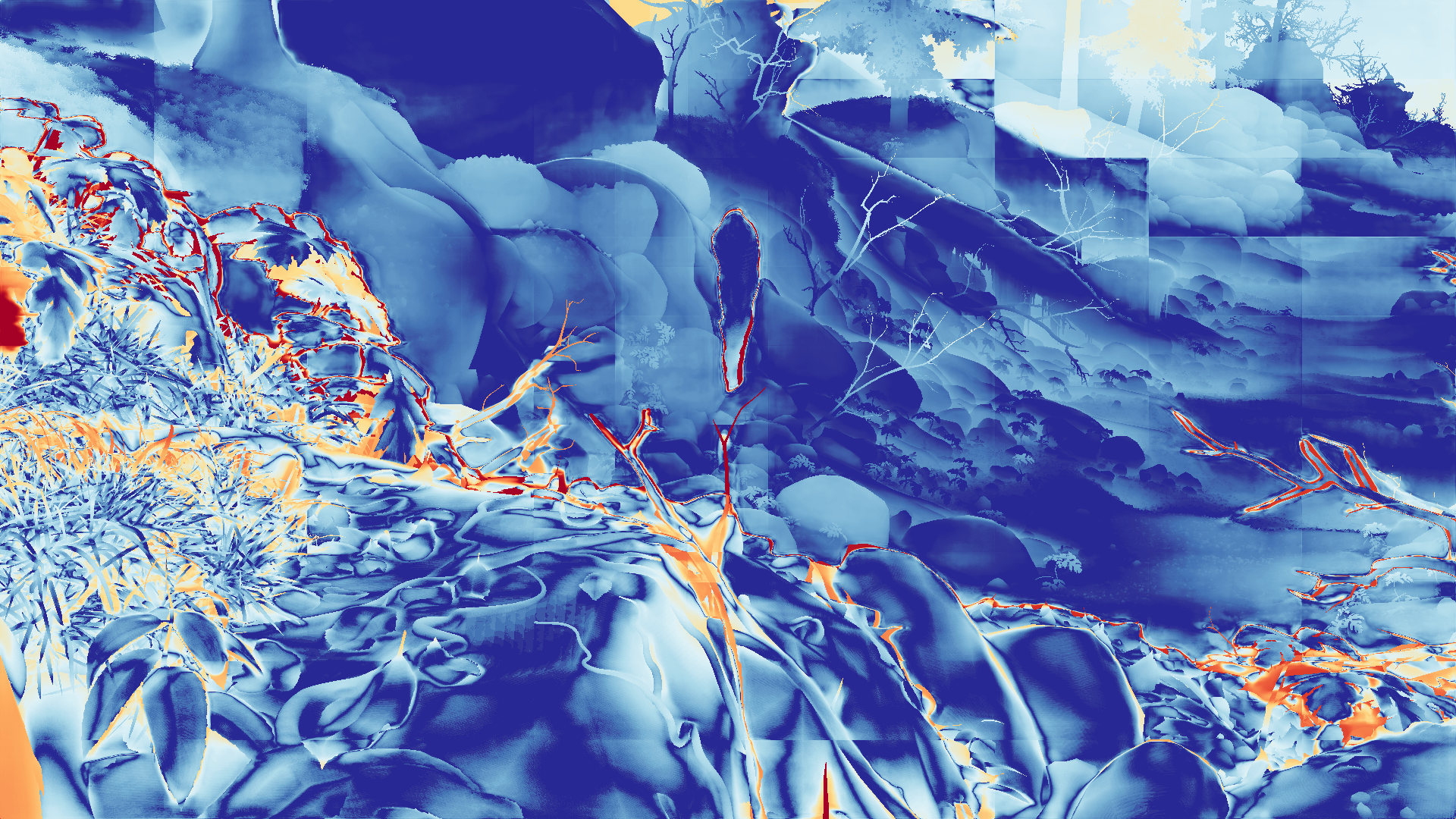 grayscale visualization of disparity 1 error