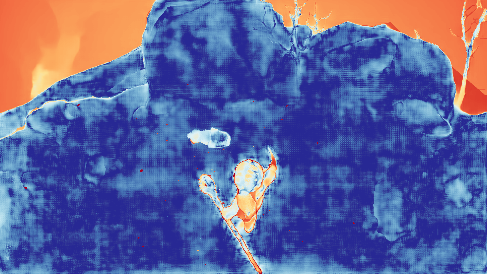 grayscale visualization of optical flow error