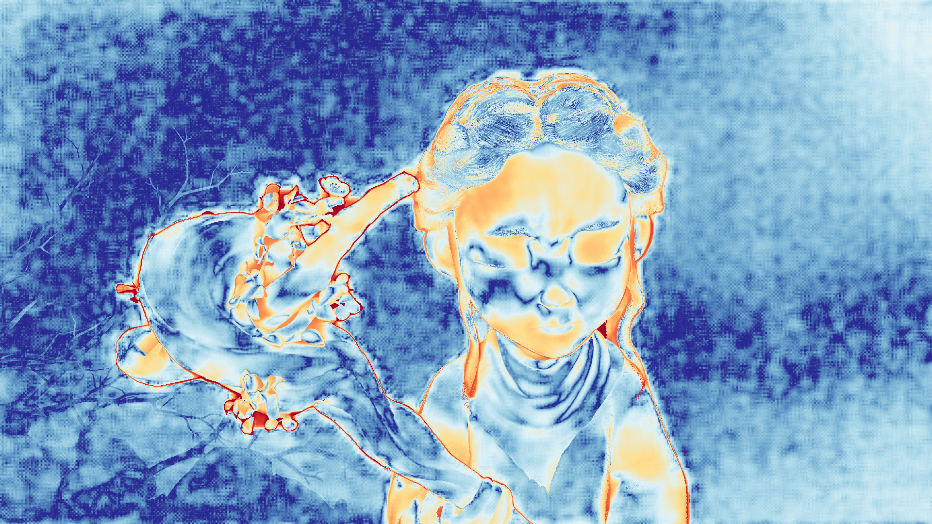 grayscale visualization of optical flow error